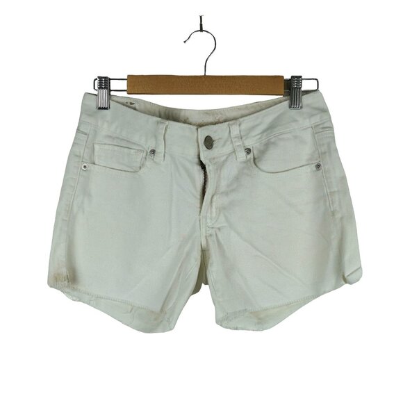 American Eagle Outfitters Pants - American Eagle Outfitters Women's White Stretch Denim Shorts Size‎ 6
